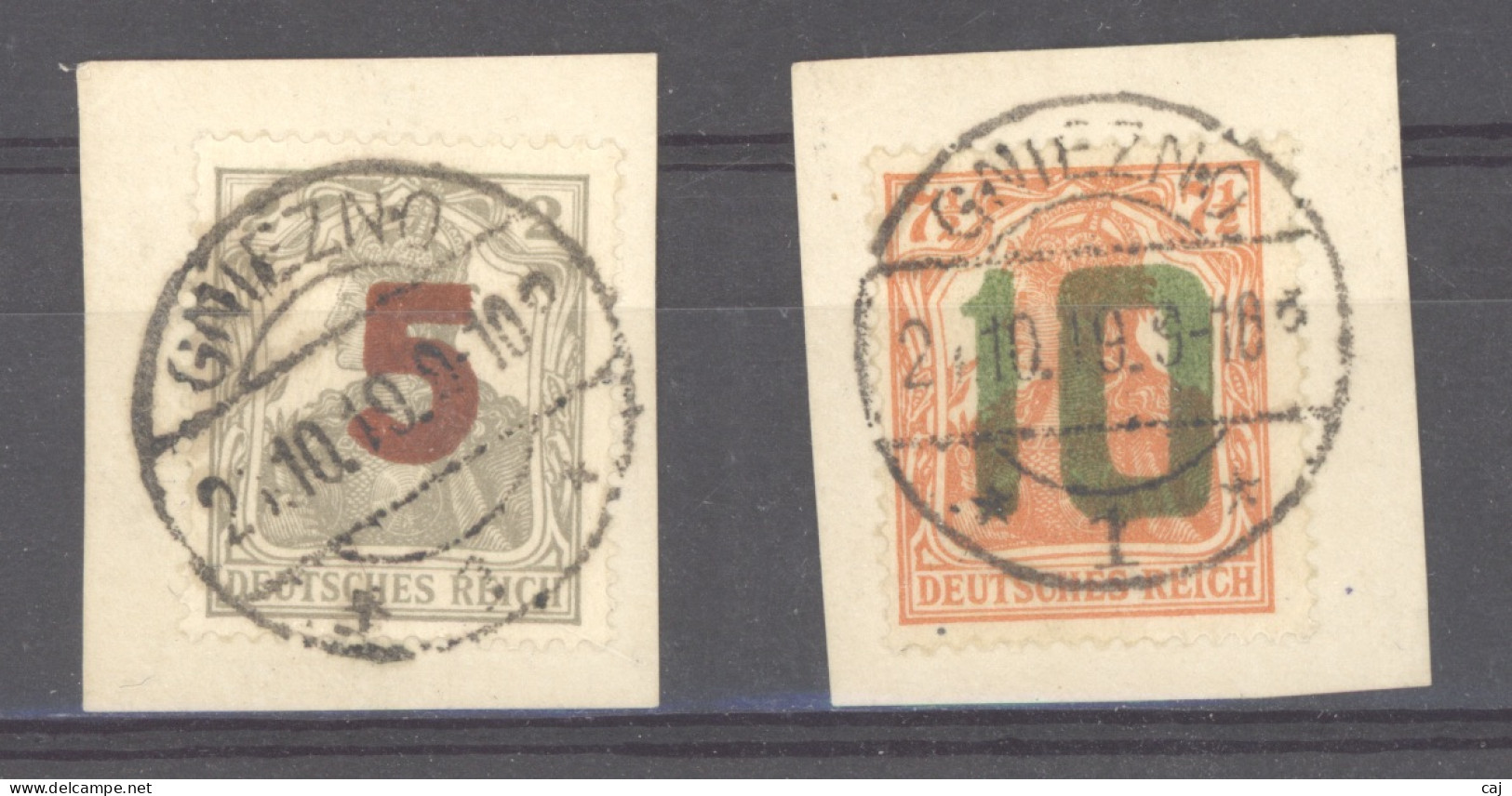 Pologne :  Yv  61-62  (o)  Sur Fragment - Usados