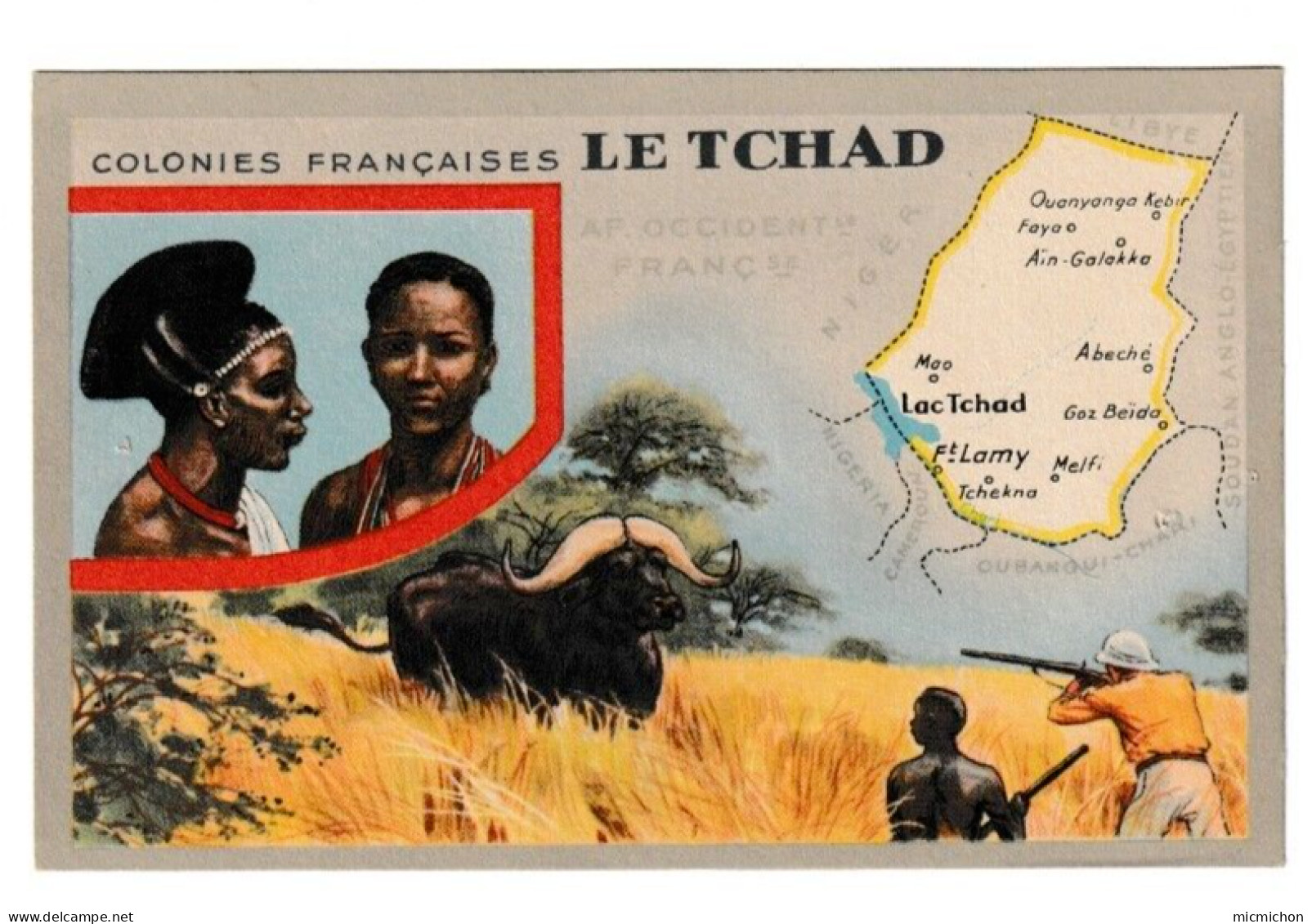 Image Chromo Le TCHAD, Cirage Lion Noir - Tchad