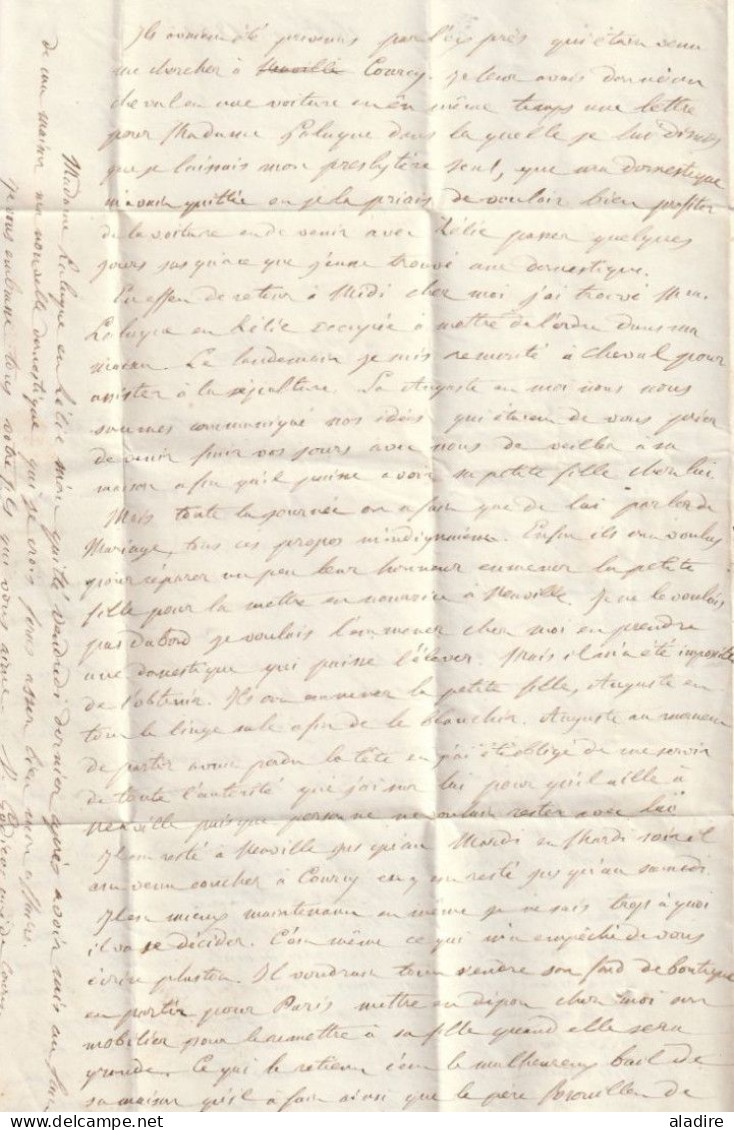 1842 - Cursive 43 CHILLEURS, Loiret Sur Lettre Filiale De 3 P Serrées Vers LAVAL, Mayenne - Via Orléans Et Alençon - 1801-1848: Precursors XIX