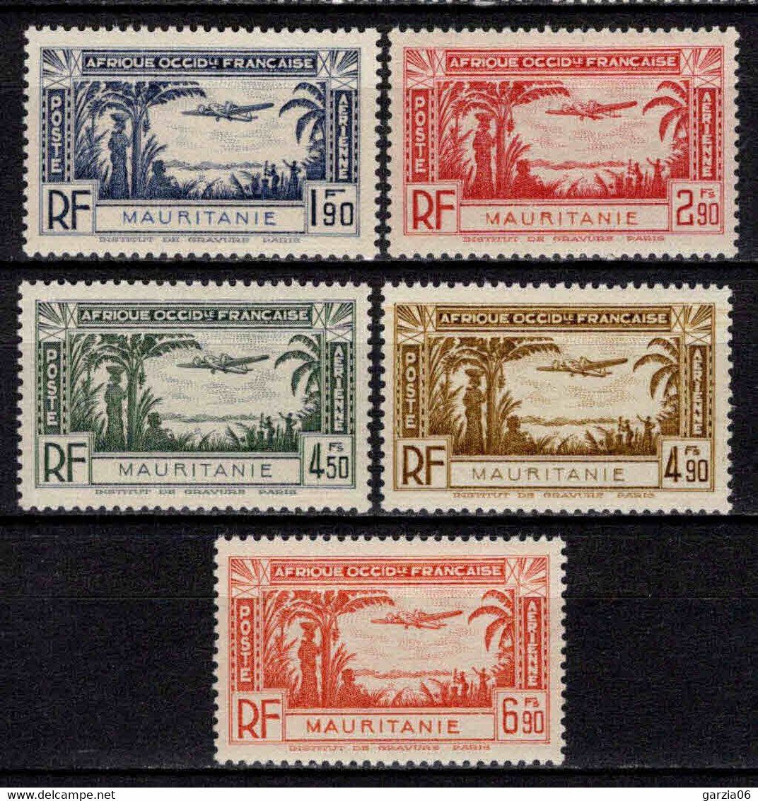 Mauritanie - 1940   -  PA N° 1 à 5 - Neufs ** - MNH - Unused Stamps