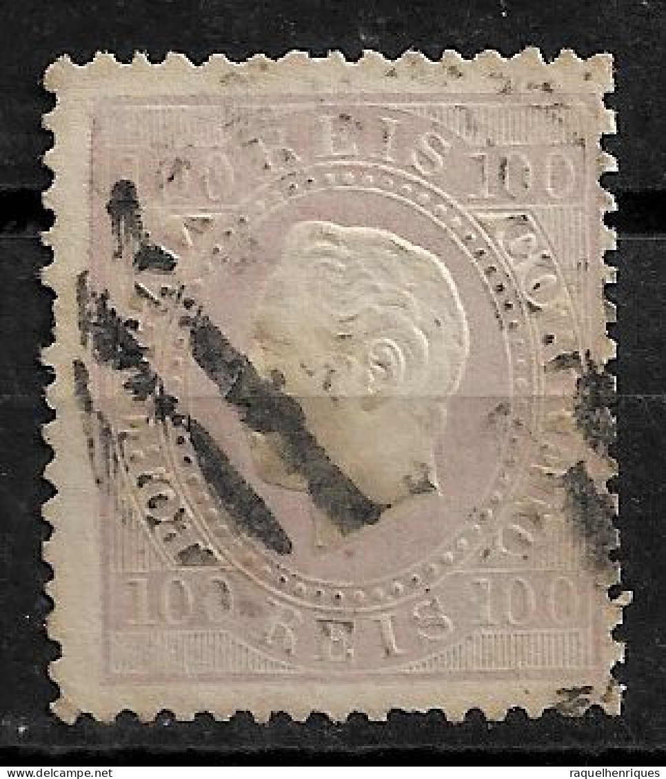 PORTUGAL 1870-76 D. LUIS I 100R P:12.5 USED (NP#94-P17-L9) - Used Stamps