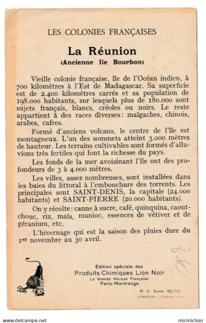 Image Chromo La REUNION Français, Cirage Lion Noir - Reunion