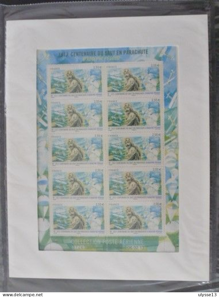 Année 2013 - Feuillet (10T) F76a - Centenaire Du Saut En Parachute D'Adolphe Pégoud - 15% De La Côte - 1960-.... Mint/hinged