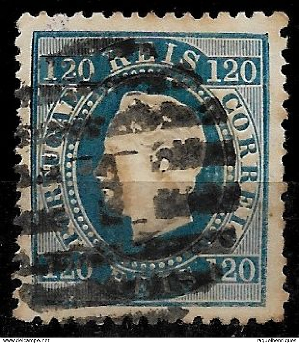 PORTUGAL 1870-76 D. LUIS I 120R P:12.5 USED (NP#94-P17-L9) - Gebraucht