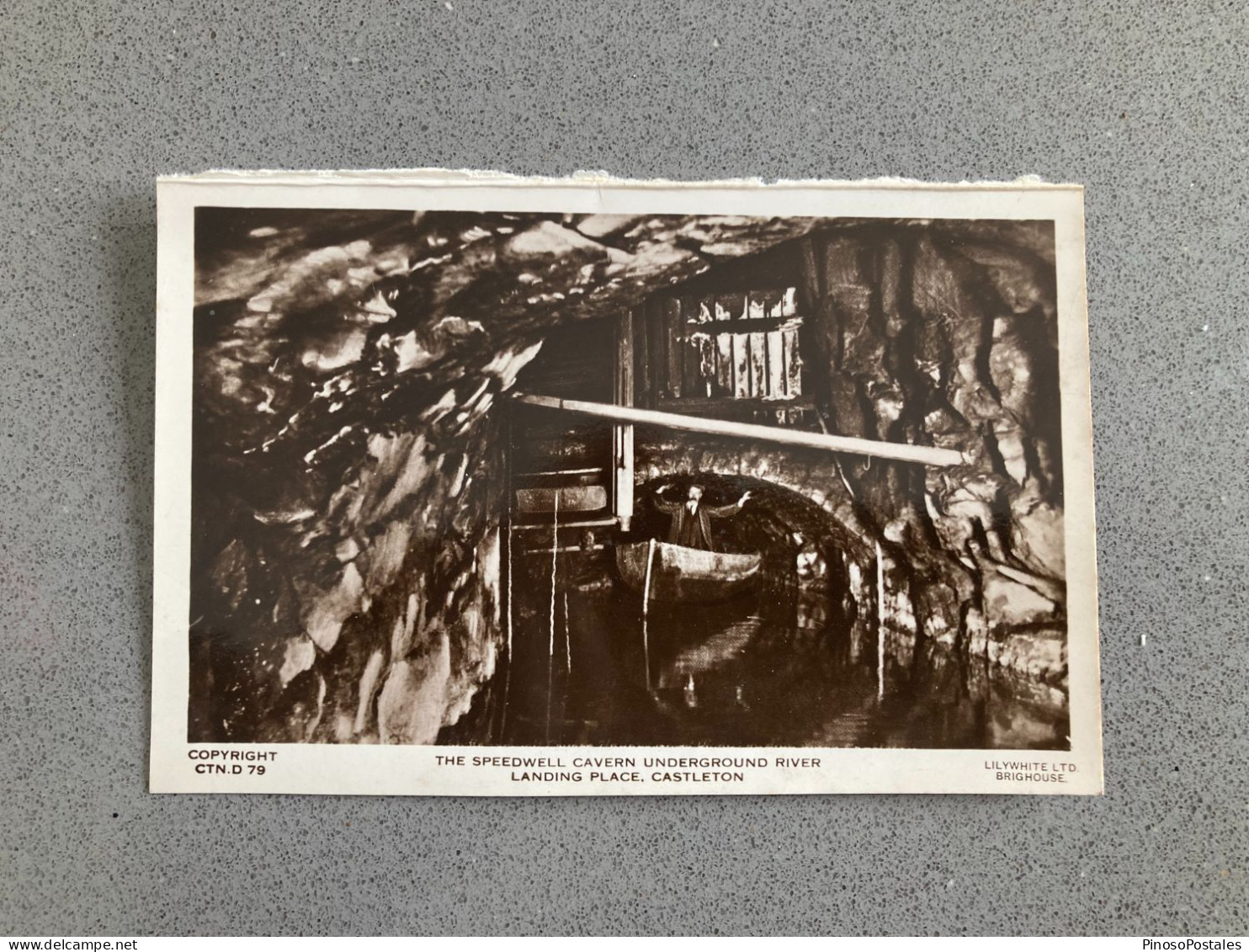 The Speedwell Cavern Underground River Landing Place Castleton Carte Postale Postcard - Derbyshire