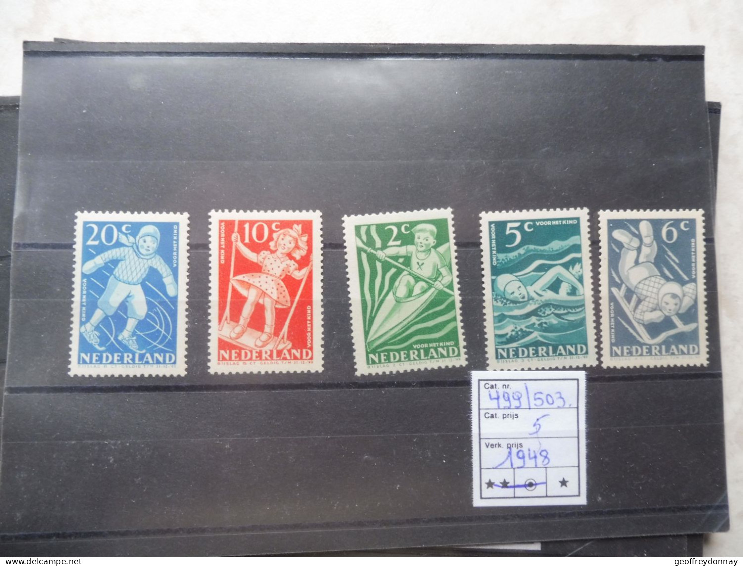 Pays Bas Nederland Holland Mh Neuf * Plakken 499/503 Perfect Parfait - Unused Stamps