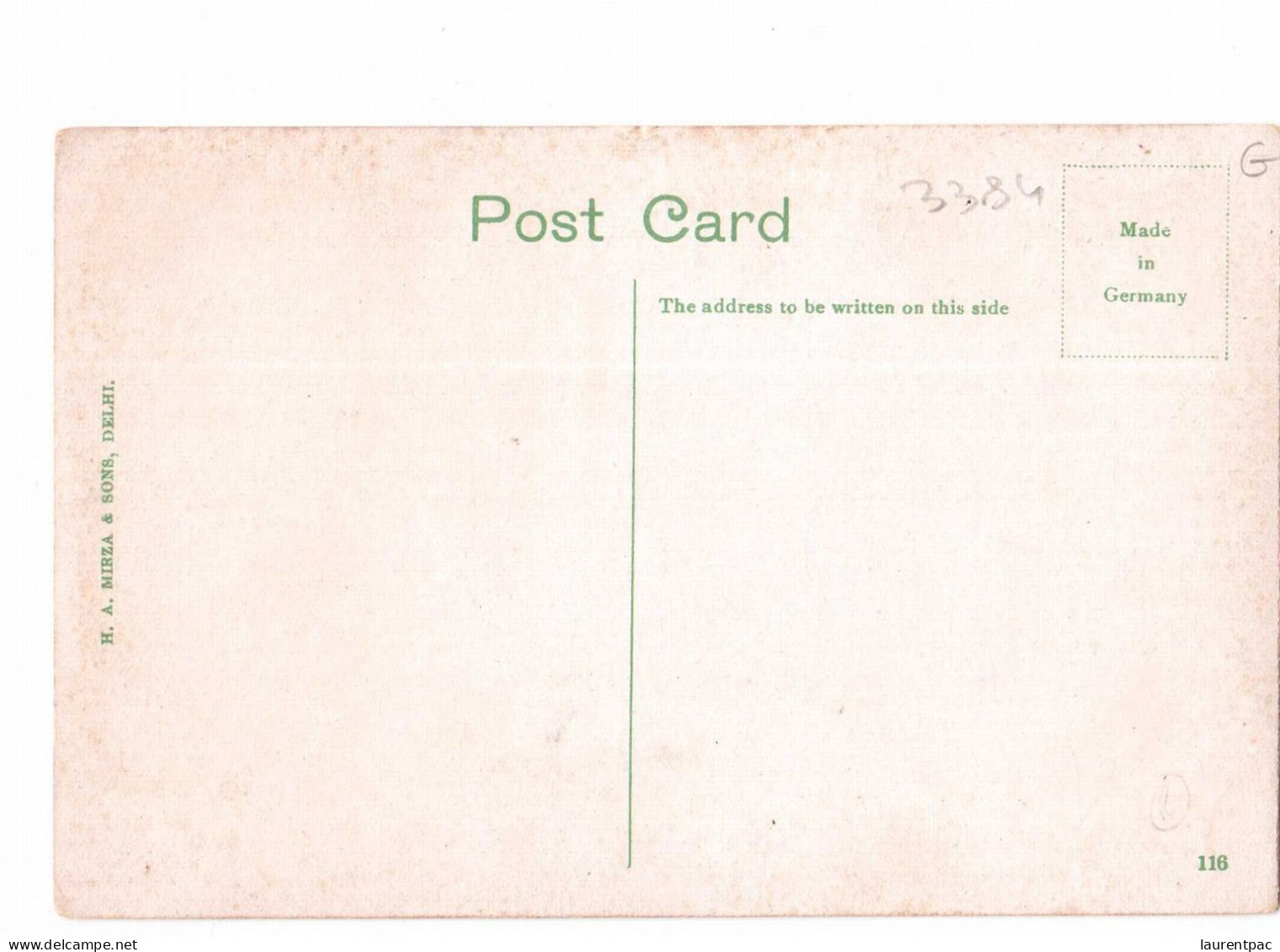 Murree - The Post Office - édit. H.A. Mirza 116 + Verso - Pakistan