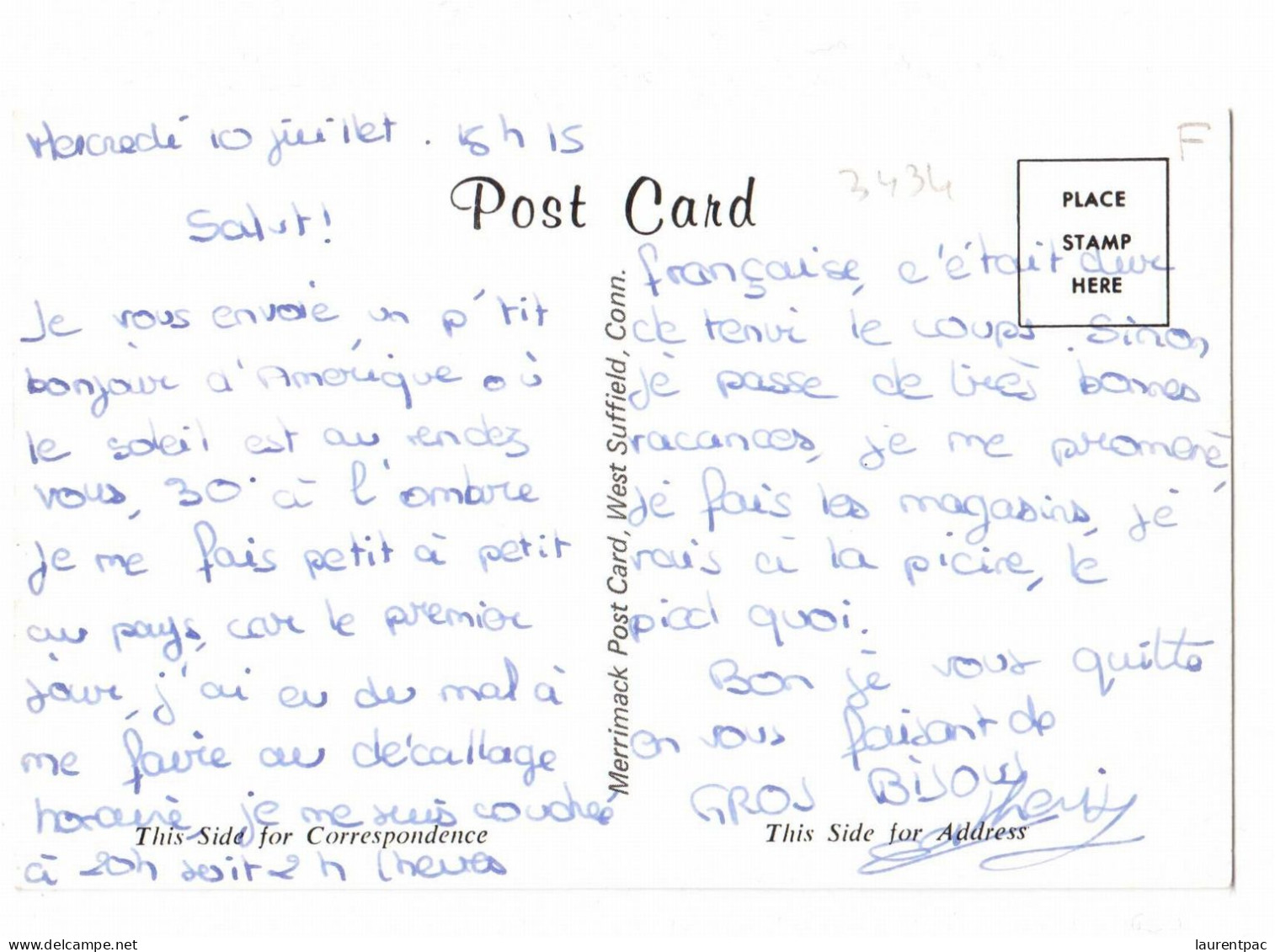 Post Office - Pitman - New Jersey - édit. Merrimack  + Verso - Autres & Non Classés