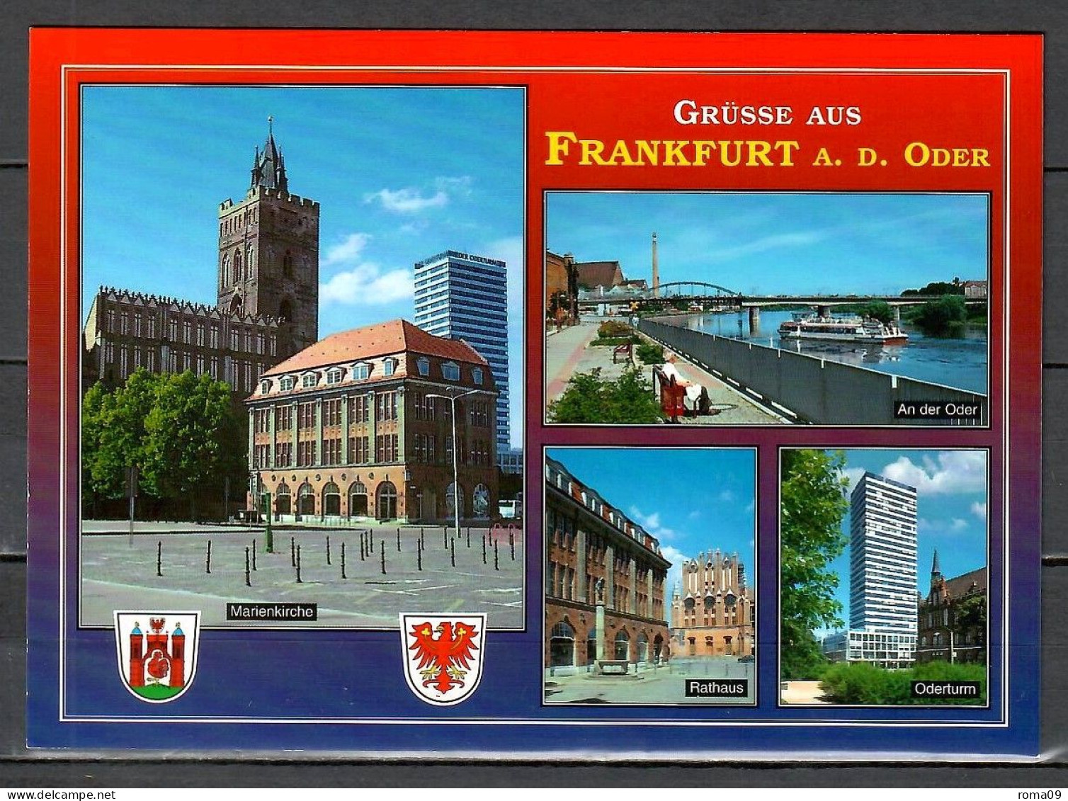 Frankfurt A.d. Oder, Marienkirche, Rathaus, Oderturm; B-444 - Frankfurt A. D. Oder