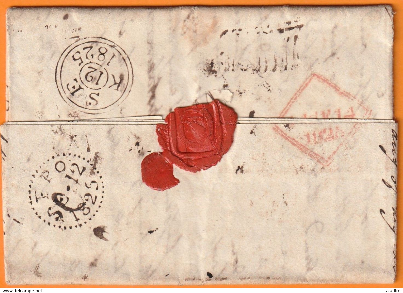 KGIV - 1825 - Belle Lettre Avec Corresp Croisée De GIBRALTAR Vers LONDRES - Redirigée Vers L'IRLANDE - Gibraltar
