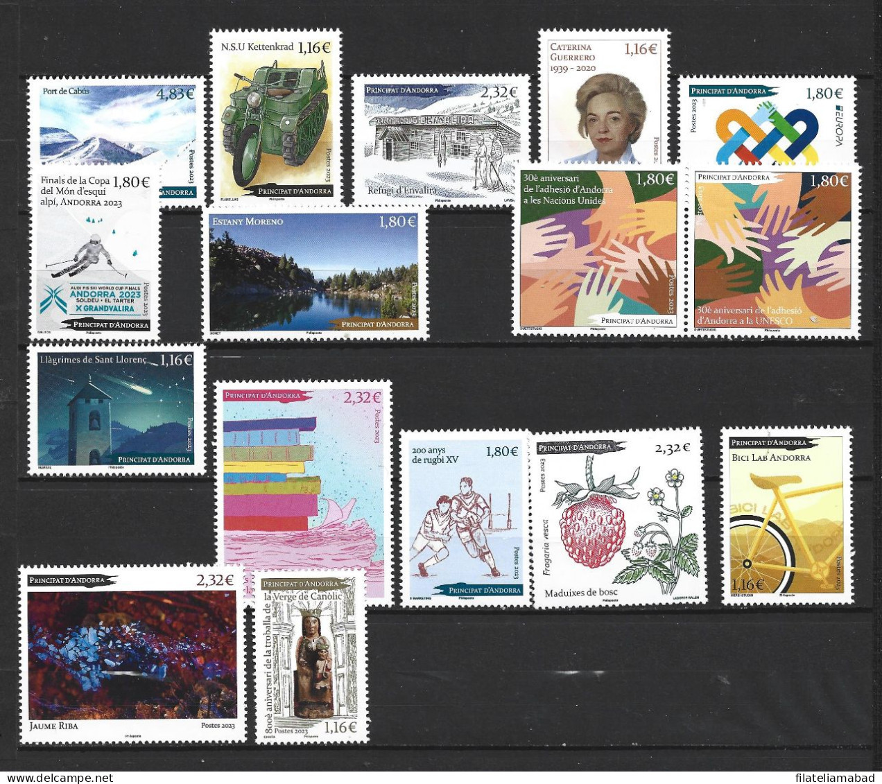 ANDORRA CORREO FRANCES ESTOS SELLOS O SIMILARES 2023 AÑO COMPLETO SIN CHARNELA - Unused Stamps