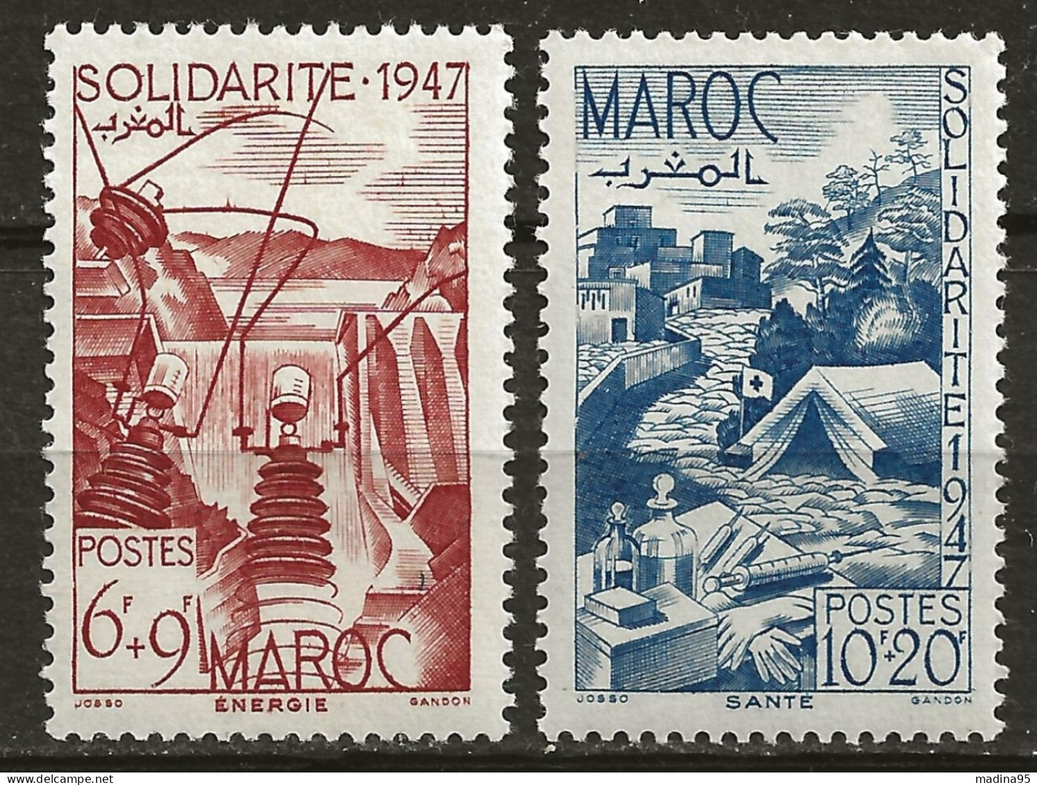 MAROC Colo:, **, N° YT 266 Et 267, TB - Unused Stamps