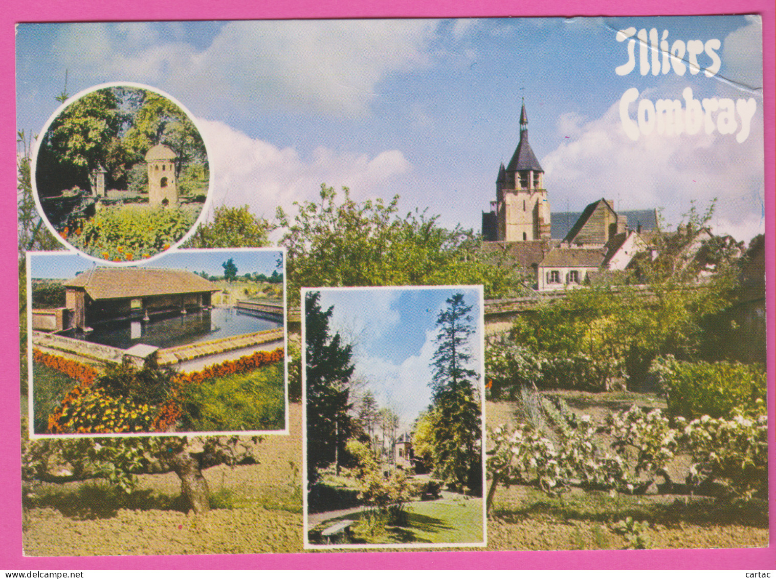 D28 - ILLIERS COMBRAY - Église - Lavoir - Jardin - CPM Colorisée Grand Format - Coll. "Maison De La Presse" - Illiers-Combray