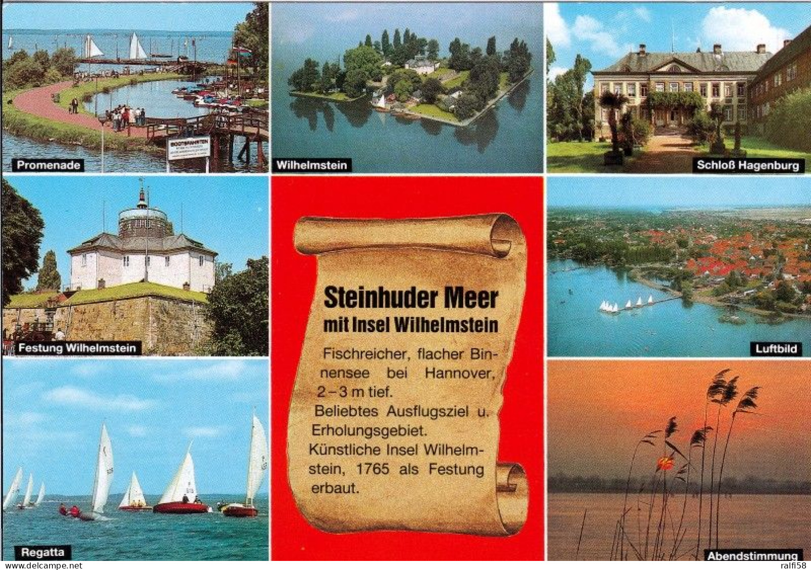 1 AK Germany / Niedersachsen * Chronikkarte - Steinhuder Meer Und Die Insel Wilhelmstein * - Steinhude