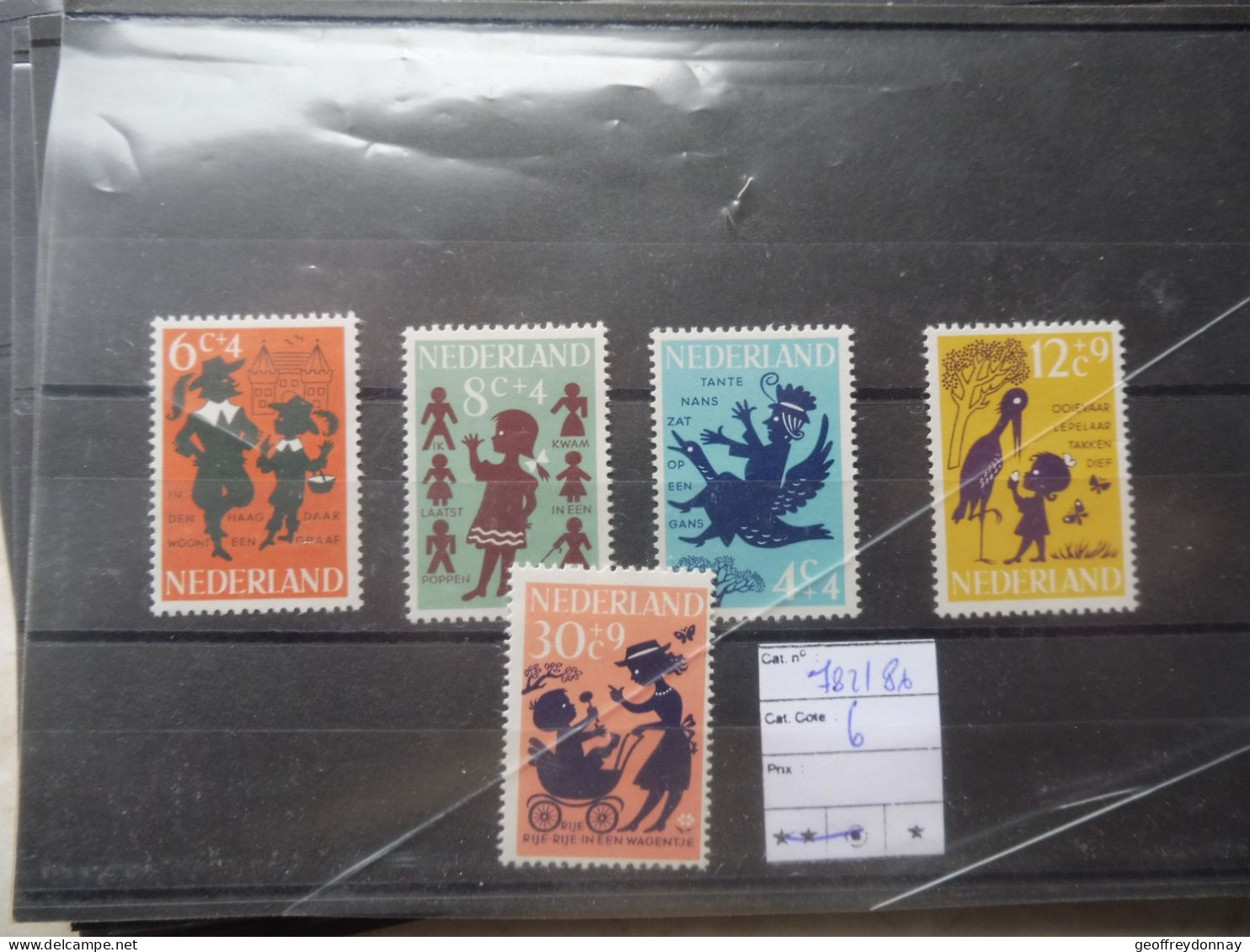 Pays Bas Nederland Holland Mh Neuf * Plakken 782/786 Perfect Parfait - Unused Stamps