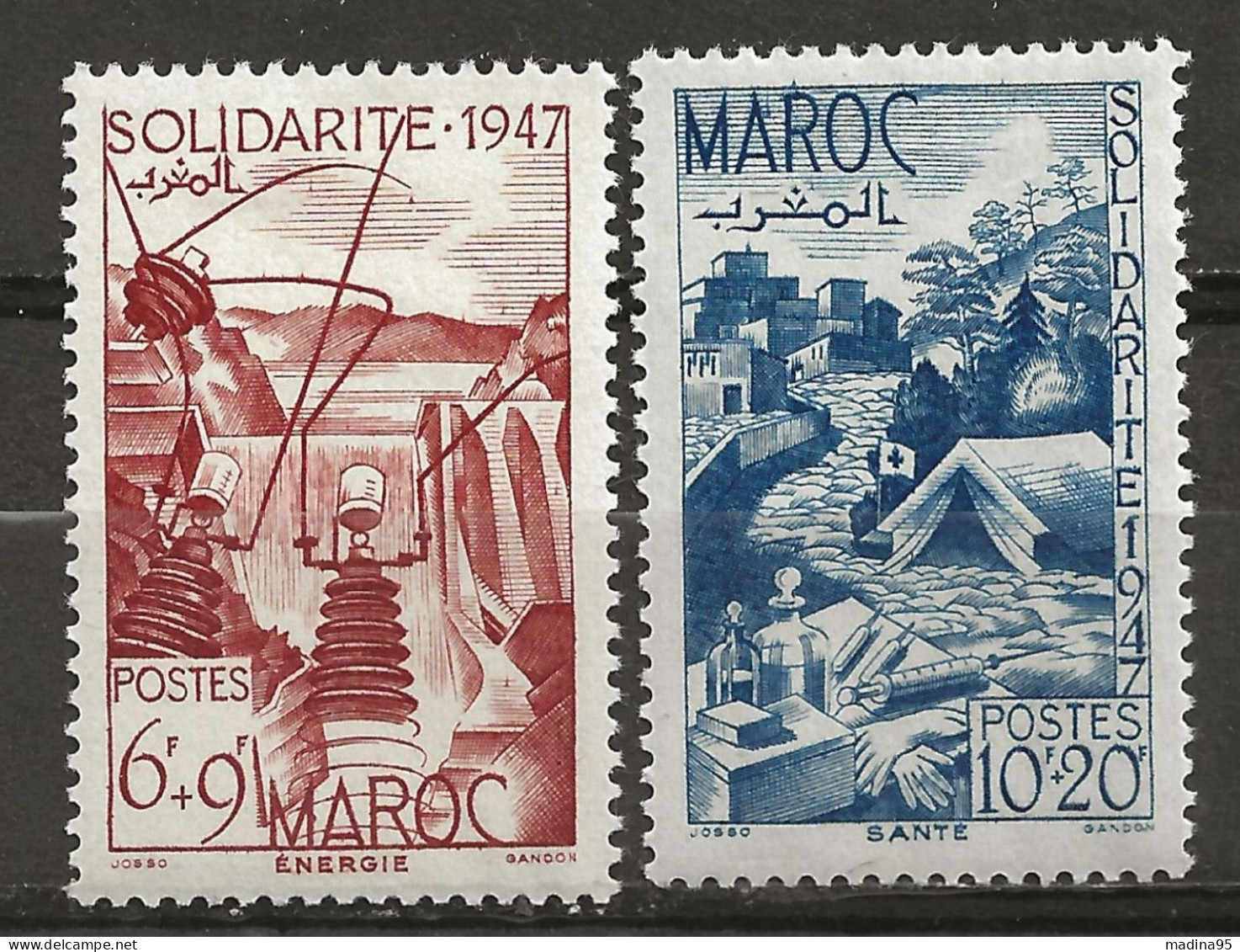 MAROC Colo:, *, N° YT 266 Et 267, Ch., TB - Unused Stamps