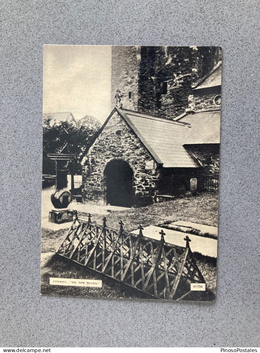 Conwy "We Are Seven" Grave Carte Postale Postcard - Denbighshire