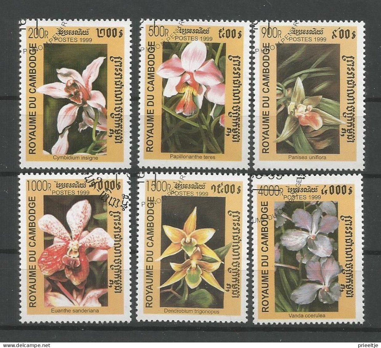 Cambodja 1999 Orchids  Y.T. 1655/1660 (0) - Cambogia