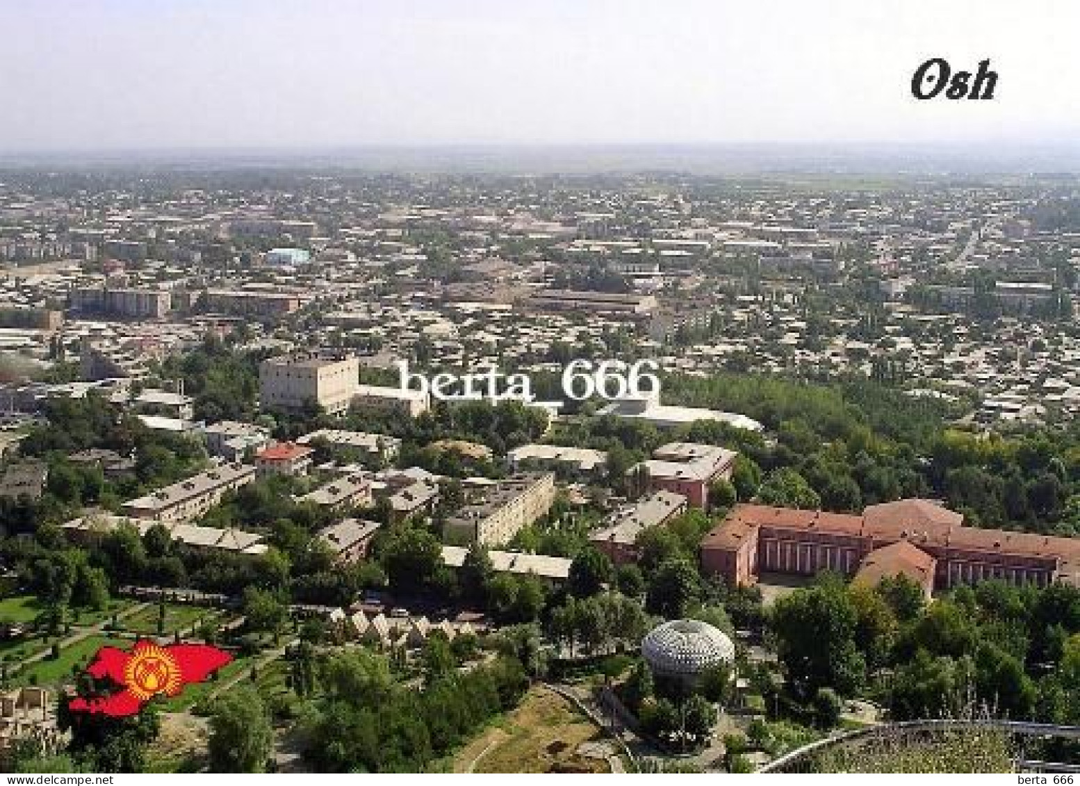 Kyrgyzstan Osh Aerial View New Postcard - Kirgisistan