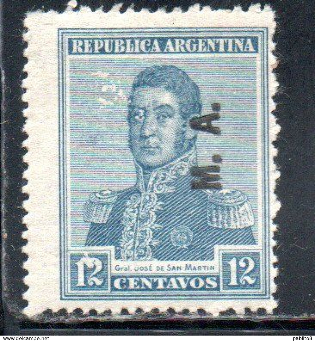 ARGENTINA 1918 1919 OFFICIAL DEPARTMENT STAMP OVERPRINTED M.A .MINISTRY OF AGRICULTURE MA 12c MH - Oficiales