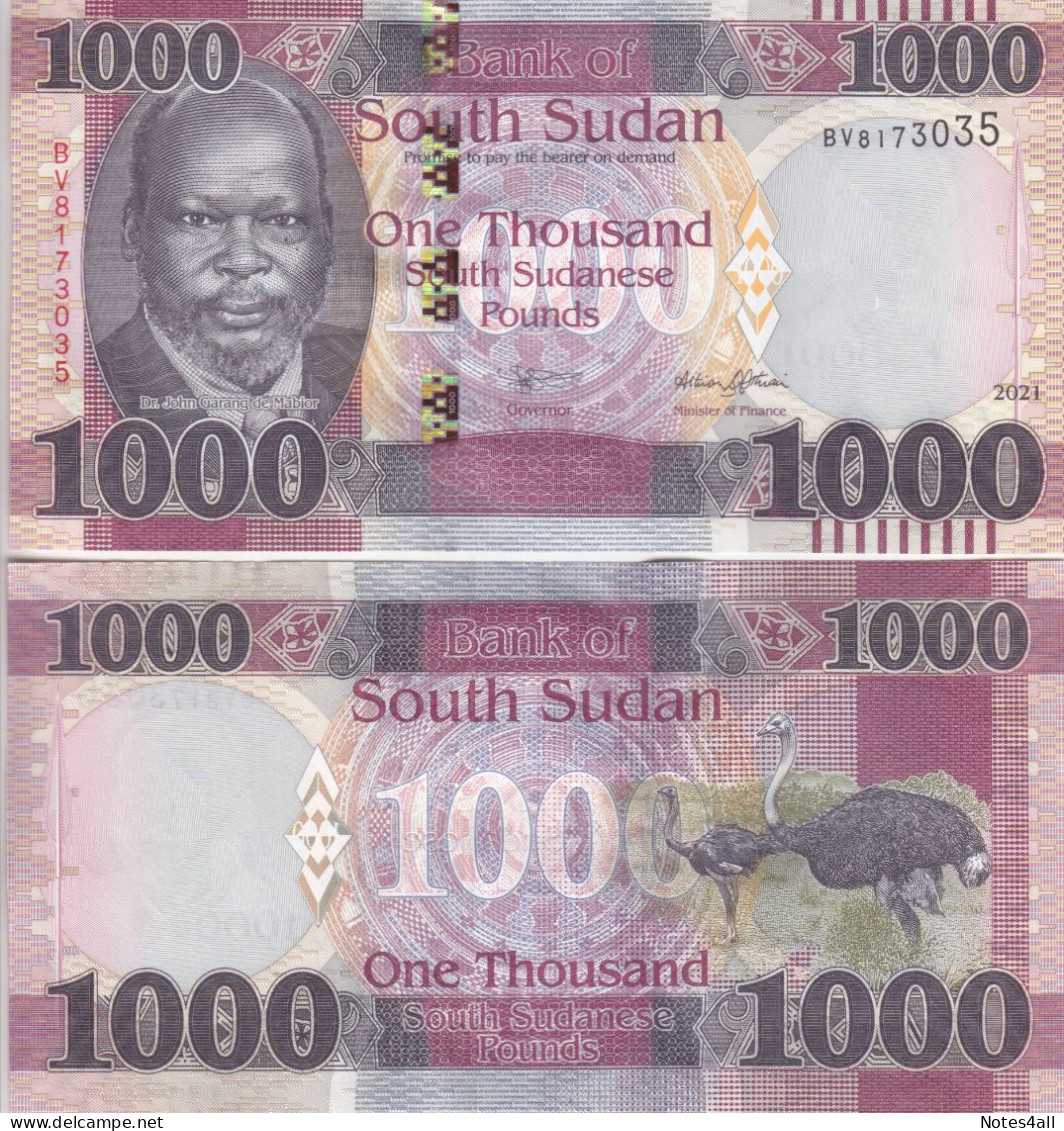 SOUTH SUDAN 1000 POUND 2021 P-17 UNC - Soudan