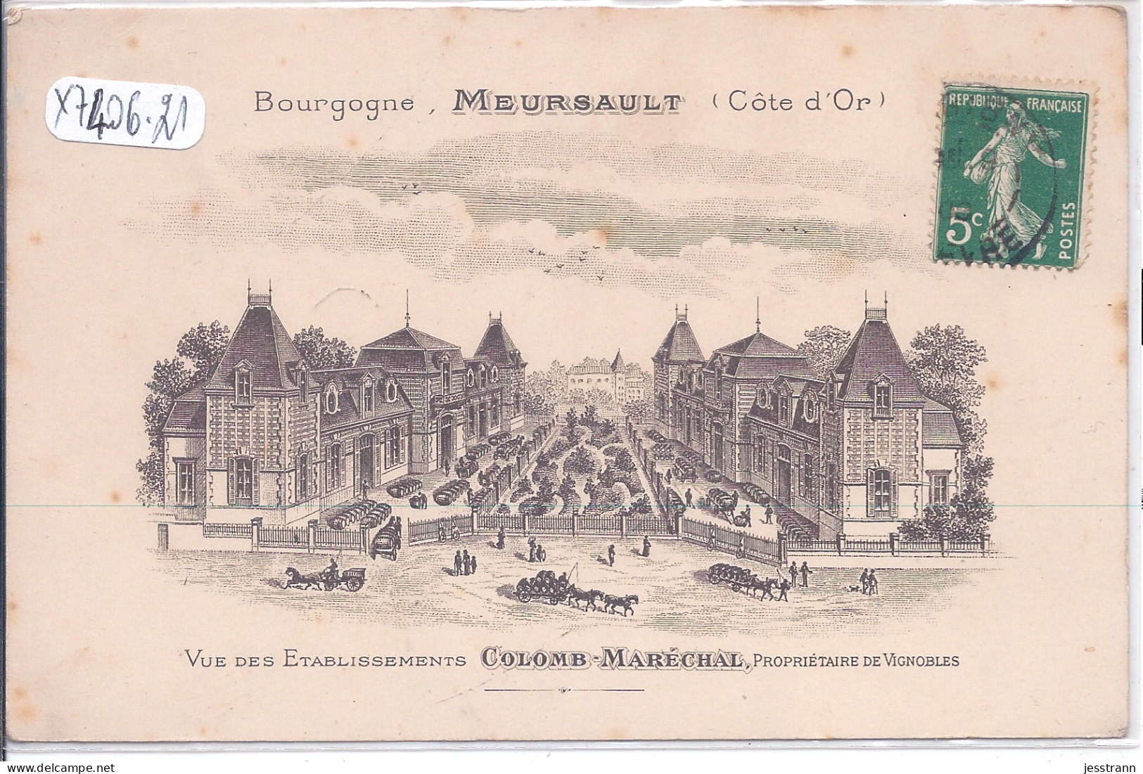 MEURSAULT- VUE DES ETS COLOMB-MARECHAL- LITHO- - Meursault