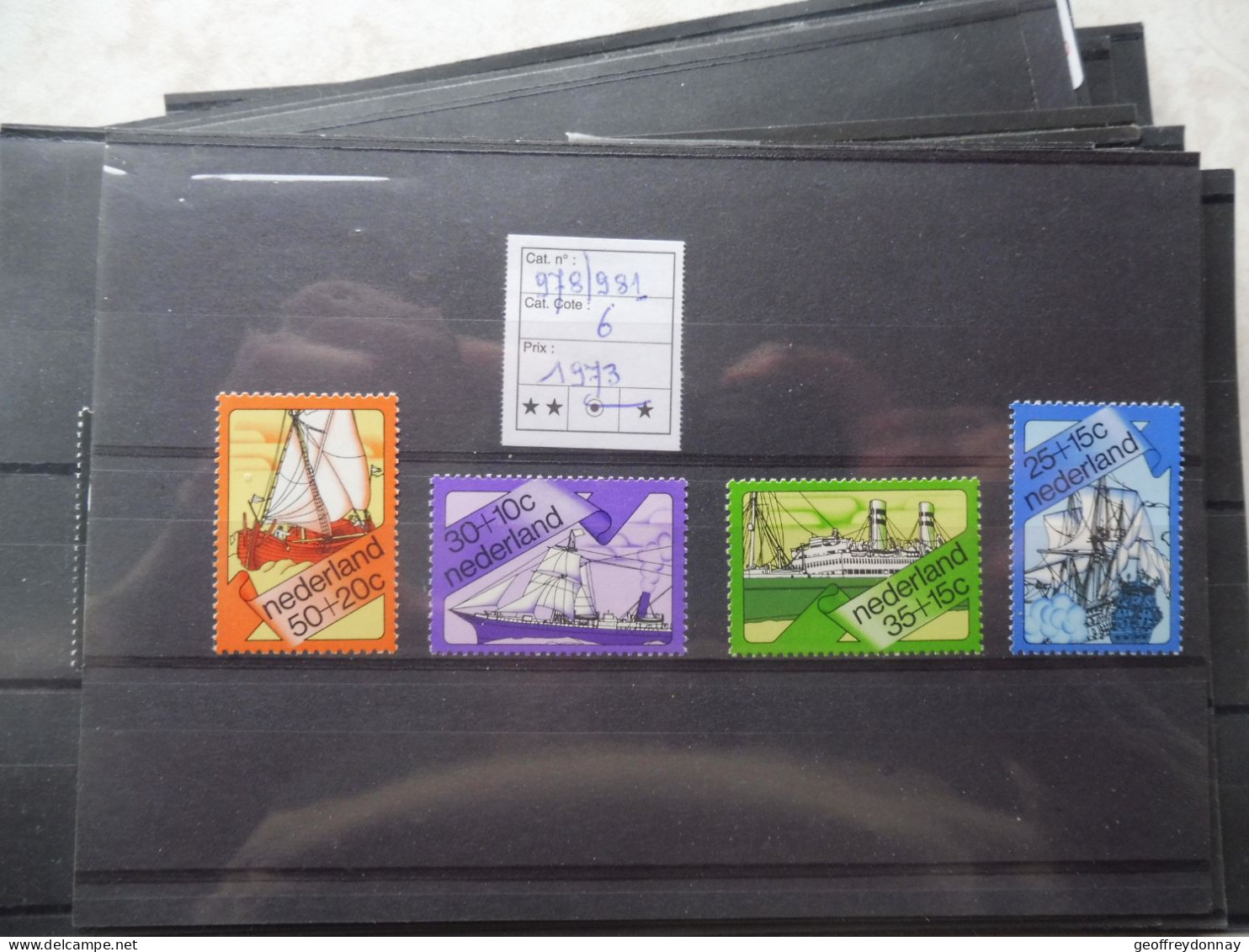 Pays Bas Nederland Holland Mnh Neuf ** 978/981 Perfect Parfait Bateaux Voilier - Ungebraucht