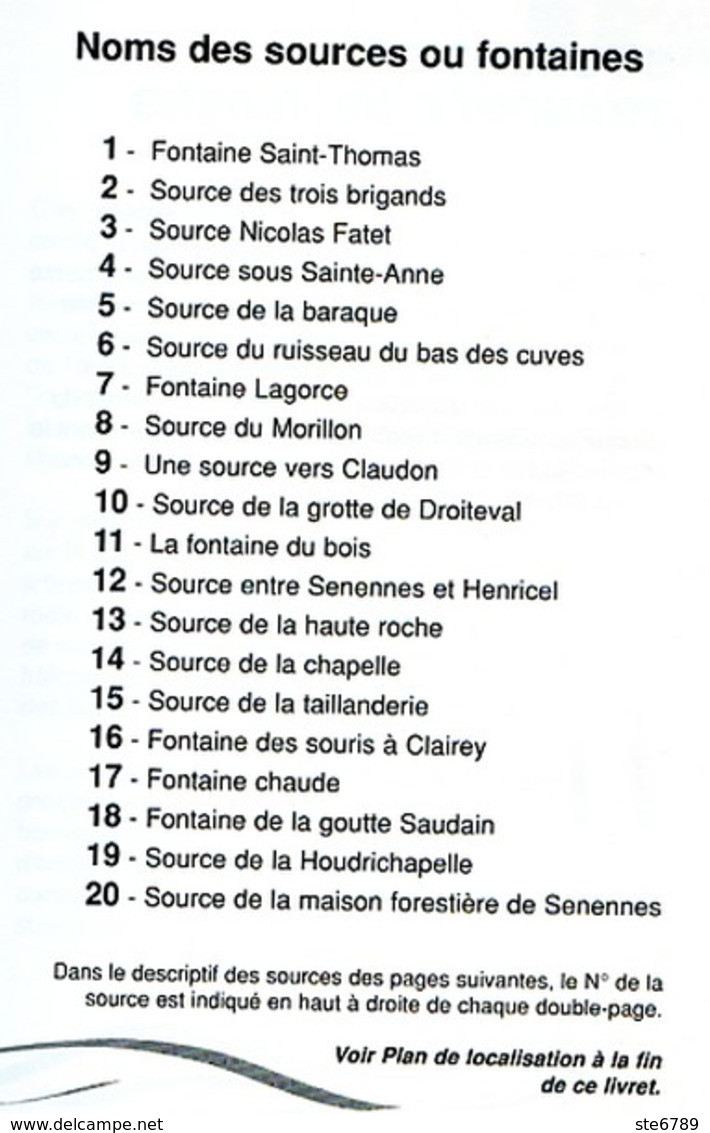 88 Vosges SOURCES EN FORET DE DARNEY Fontaines Nature Eau Raymond George  Ste6789 - Lorraine - Vosges