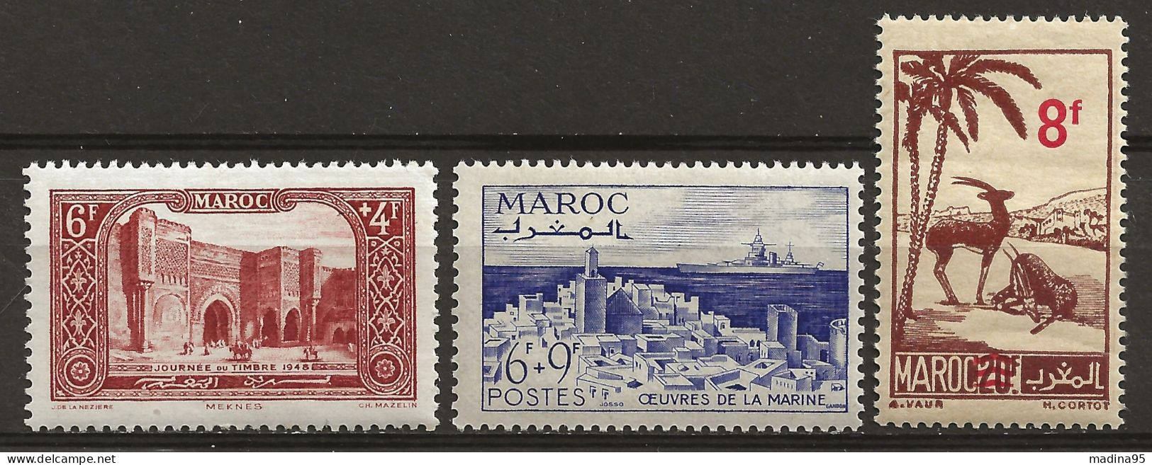 MAROC Colo:, **, N° YT 268, 269 Et 270, TB - Unused Stamps