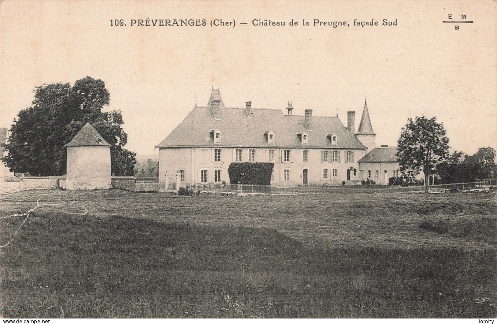 18 Preveranges Chateau De La Preugne Façade Sud ,  CPA - Préveranges