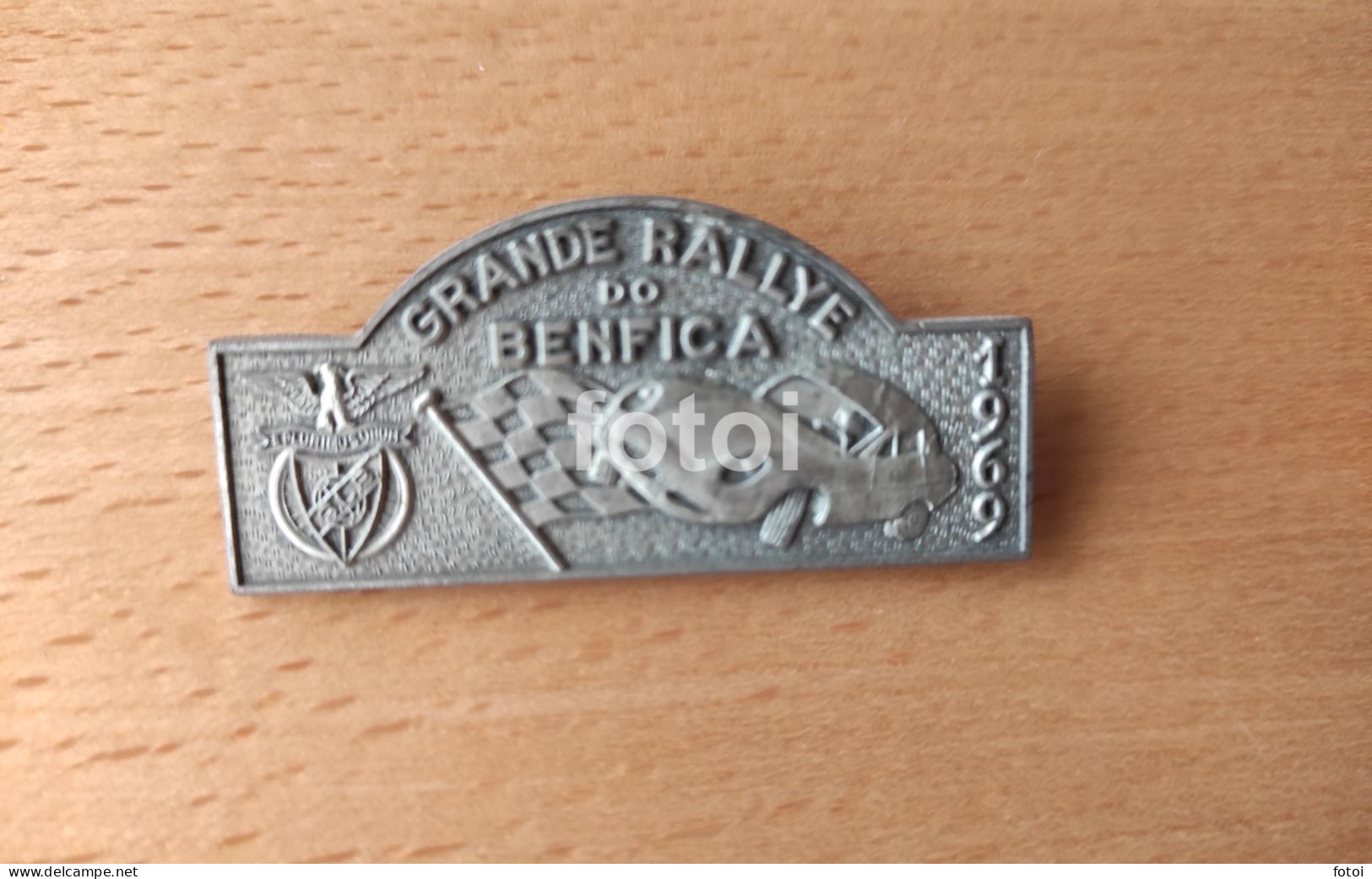 1969 GRANDE RALLYE RALLY RALI DO SPORT LISBOA E BENFICA CAR RACING PLACA BADGE MEDAL JAGUAR E TYPE - Rallye