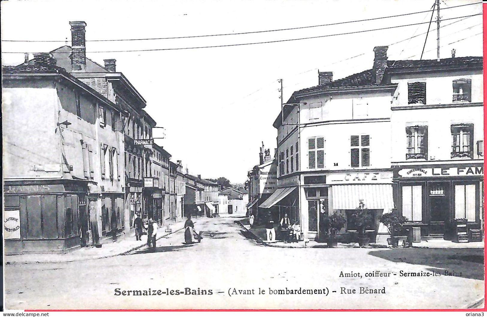 51 -- SERMAIZE LES BAINS -- LA RUE BENARD  ( AVANT LE BOMBARDEMENT ) - Sermaize-les-Bains