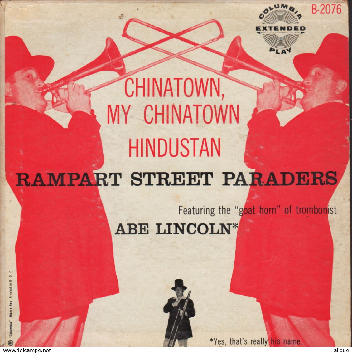 RAMPART STREET PARADERS FEAT ABE LINCOLN - US EP - CHINATOWN, MY CHINATOWN - HINDUSTAN - Jazz
