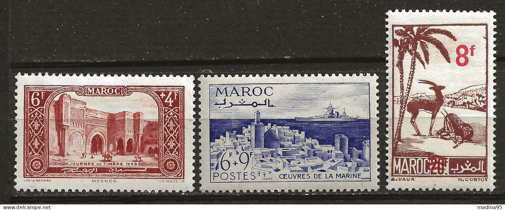 MAROC Colo:, *, N° YT 268, 269 Et 270, Ch., TB - Unused Stamps