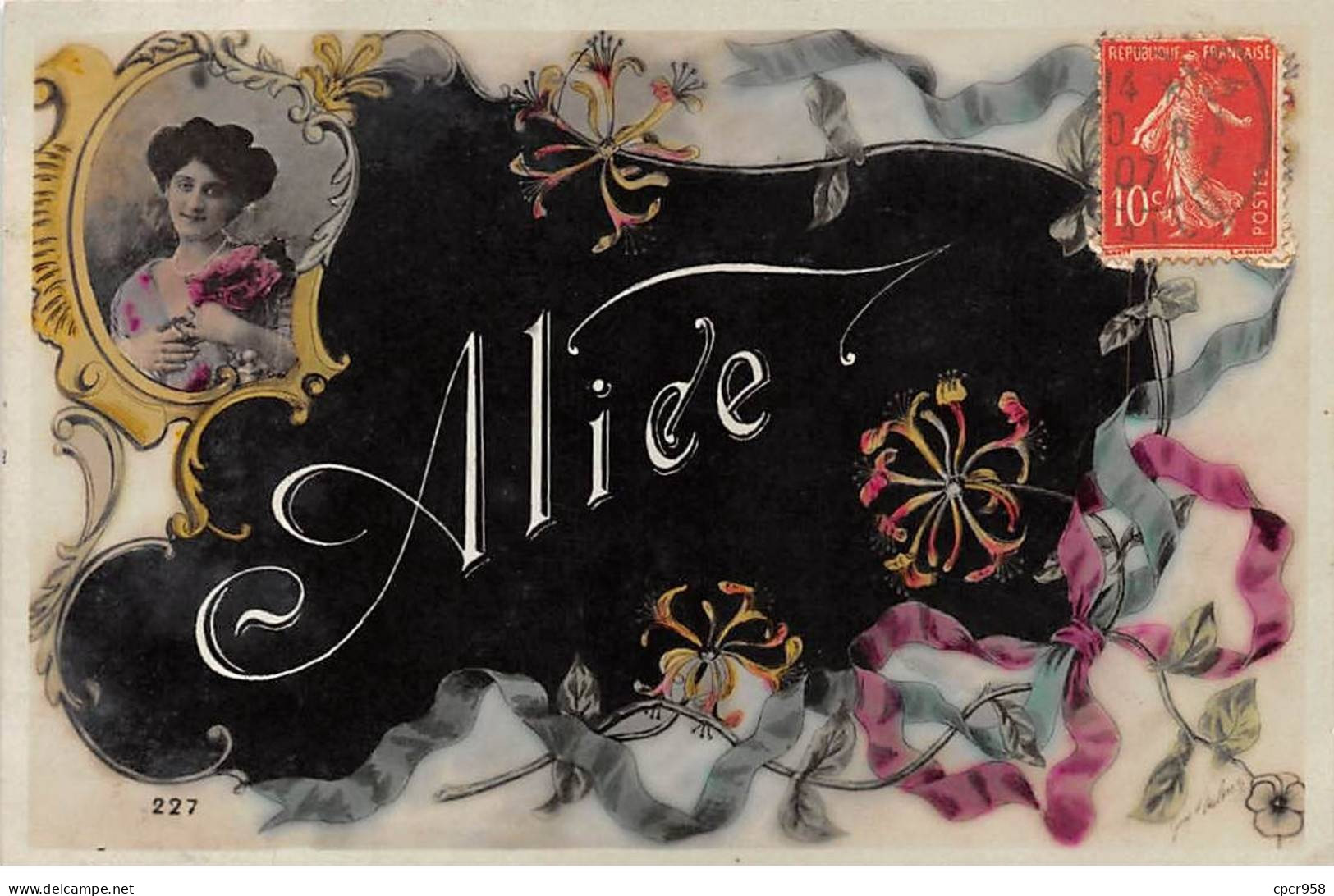Prénoms - N°83157 - Alice - Jeune Femme Dans Un Médaillon - Prénoms