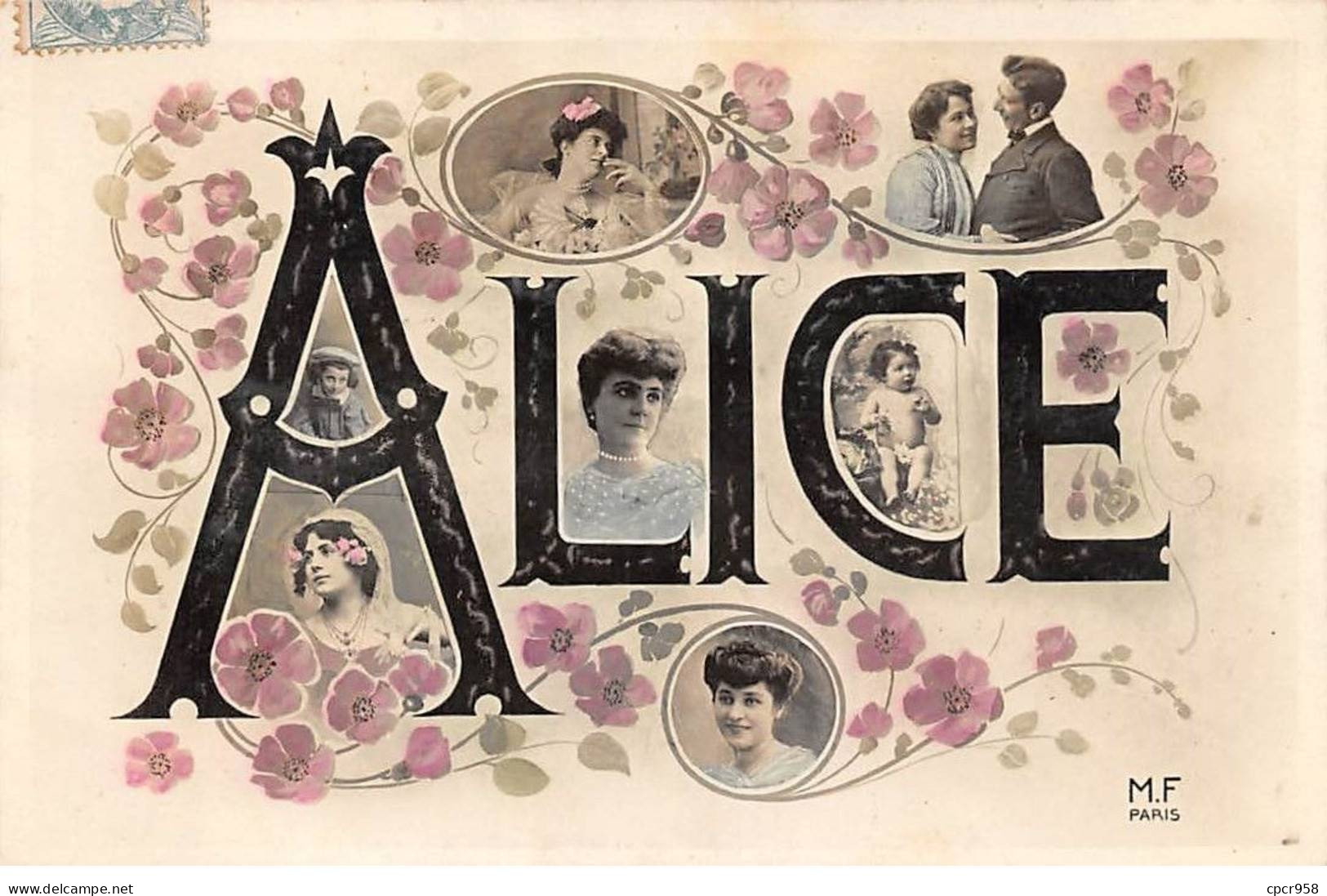 Prénoms - N°83158 - Alice - Jeune Femme, Couple, Bébé - Prénoms