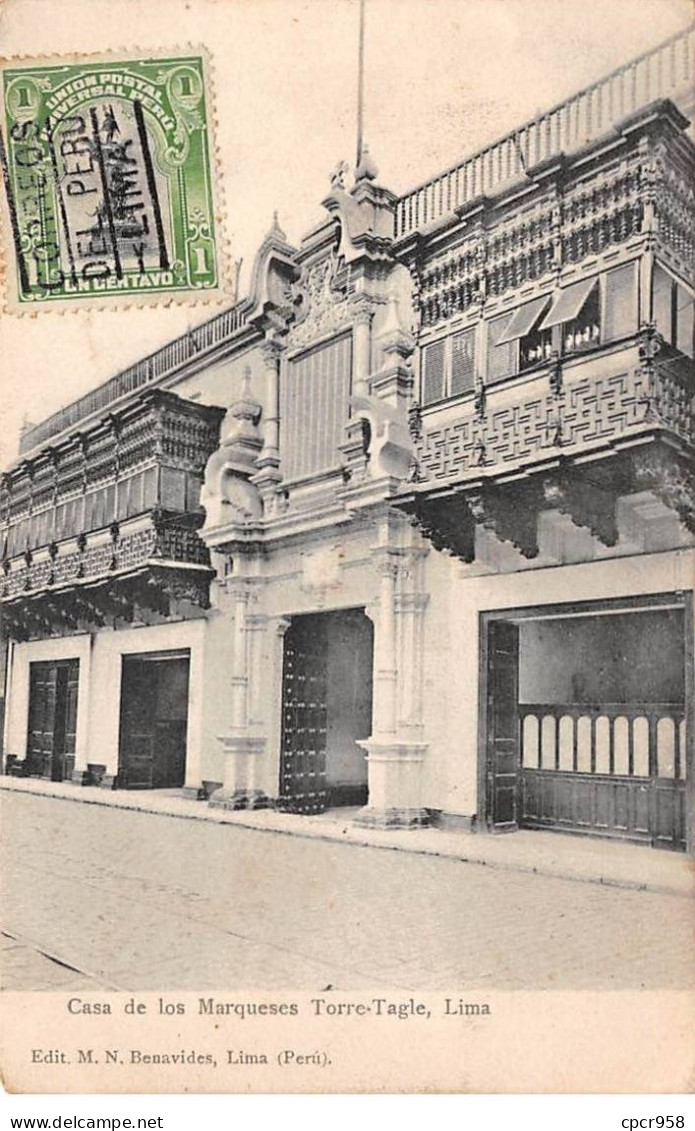 Pérou - N°79001 - LIMA - Casa De Los Marqueses Torre-Tagle - Carte Avec Bel Affranchissement - Perù
