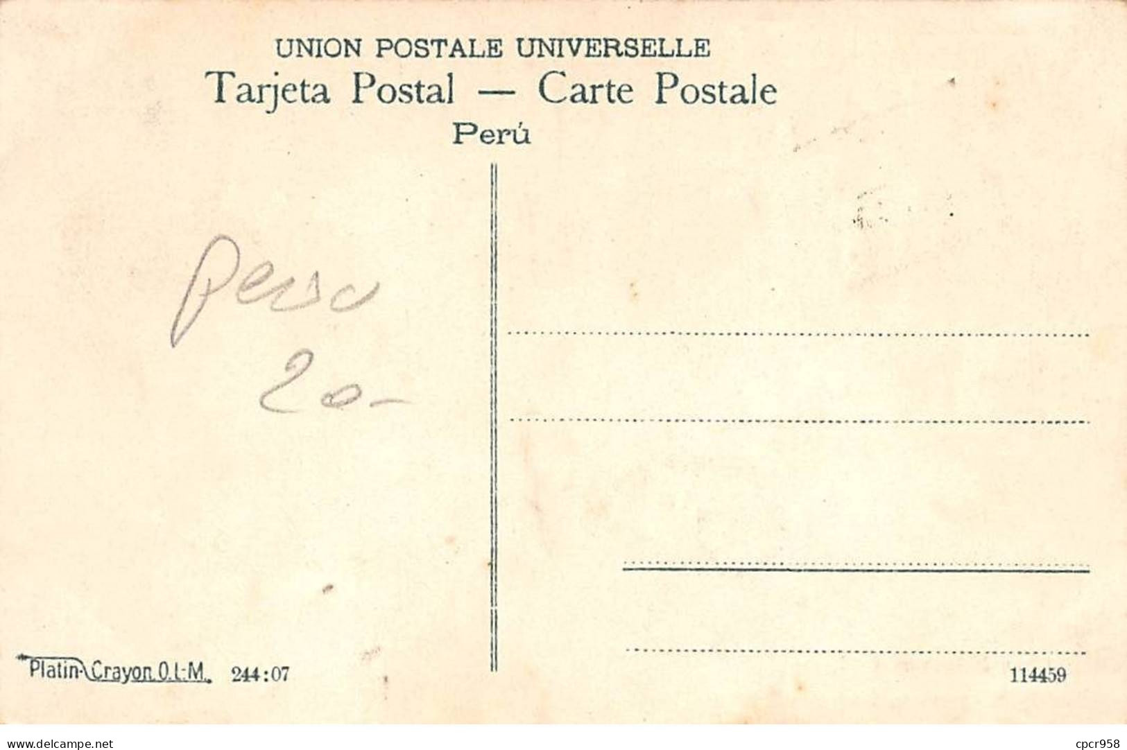 Pérou - N°79016 - Casa Municipal De LIMA - Carte Avec Bel Affranchissement - Perú