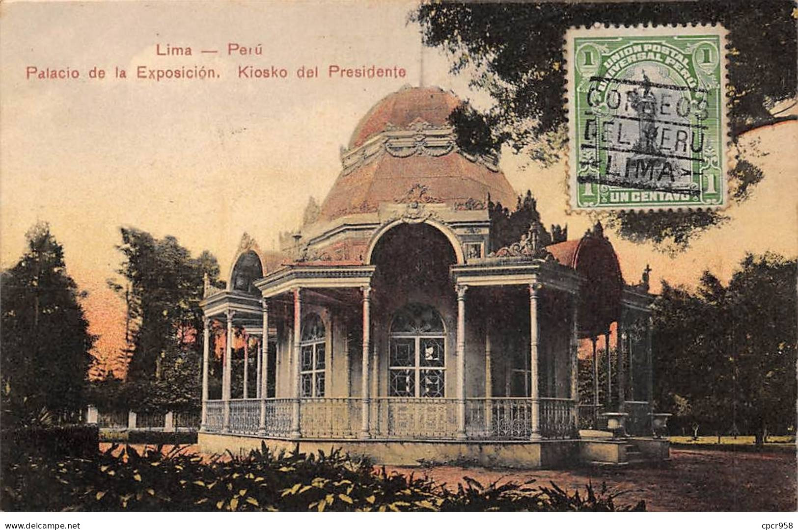 Pérou - N°79023 - LIMA - Palacio De La Exposicion - Carte Avec Bel Affranchissement - Perú