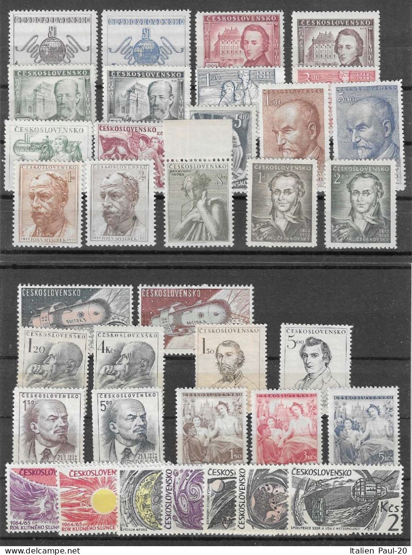 Tschechoslowakei - Selt./ungebr. Lot Besserer Ausgaben Aus 1948/60 - Unbewertet! - Unused Stamps