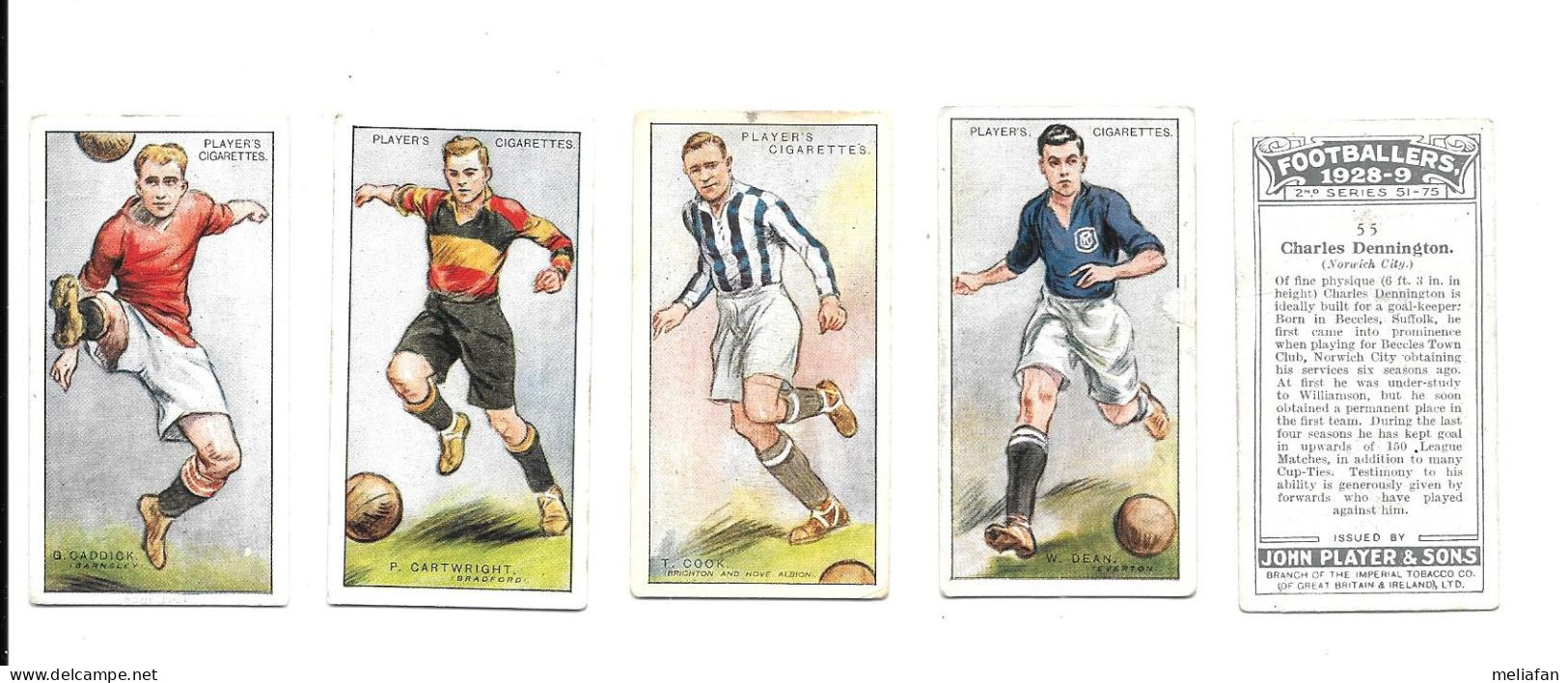 CJ28 - SERIE COMPLETE 25 CARTES CIGARETTES PLAYERS - FOOTBALLERS 1928 29 2nD SERIES - Player's