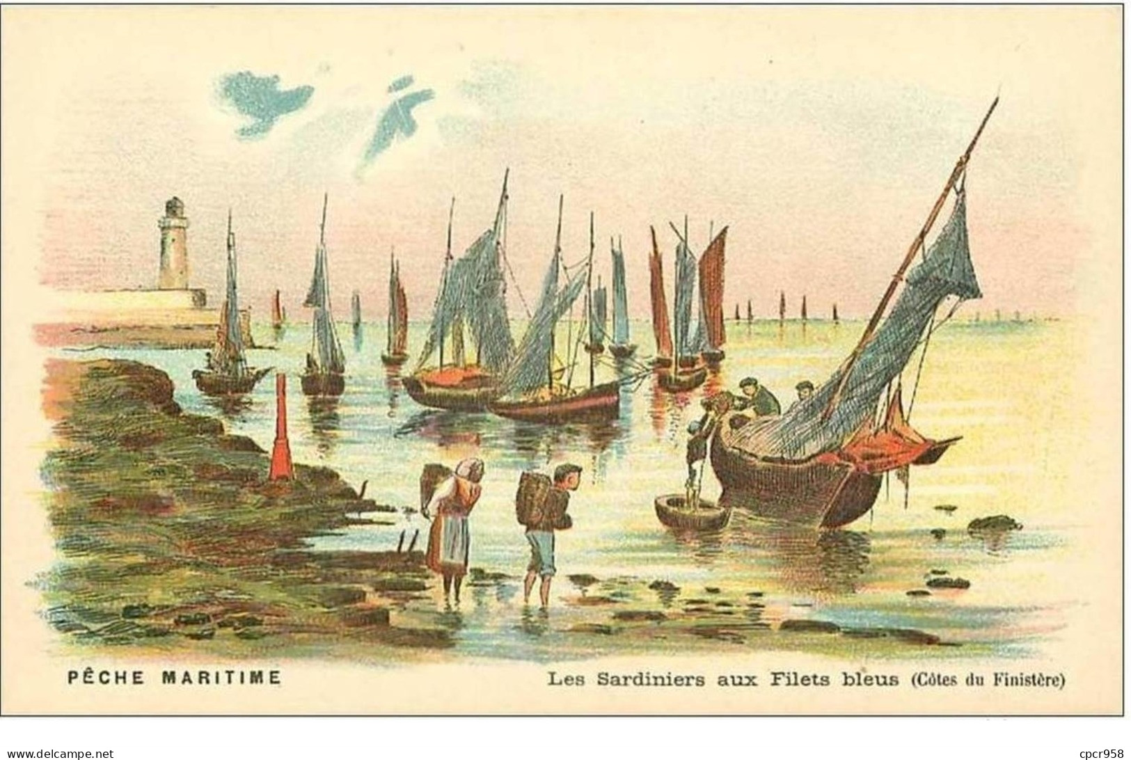 PECHE.PECHE MARITIME.PECHE A LA SARDINE.LES SARDINIERS AUX FILETS BLEUS - Pêche