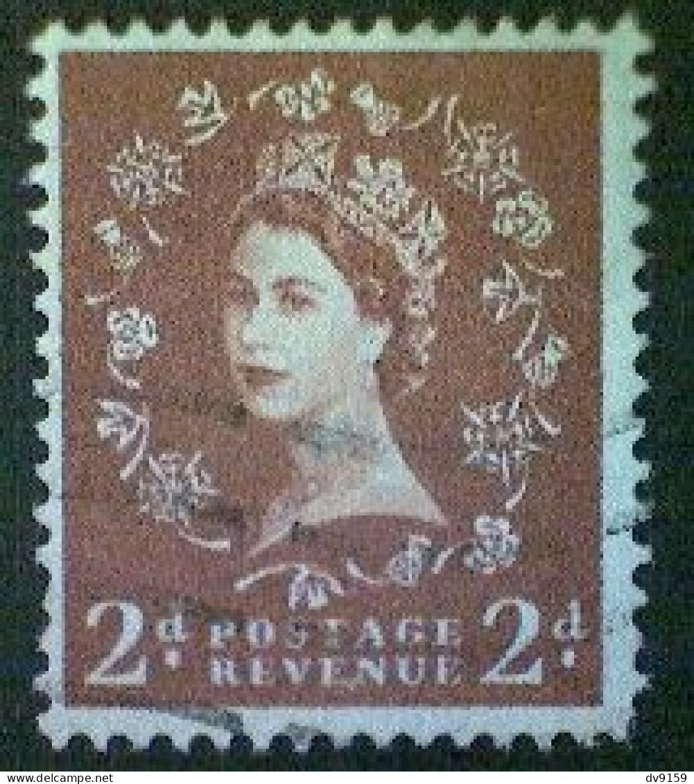 Great Britain, Scott #356, Used(o), 1958, Wilding: Queen Elizabeth II, 2d, Light Red Brown - Usati