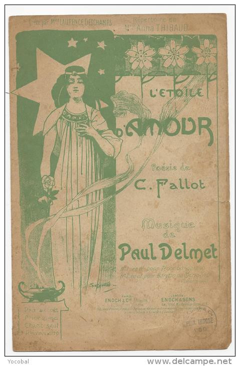 Partition Musicale, Lettre D'Amour, Musique De Paul Delmet, Ed: Enoch & Cie, Frais Fr : 1.60€ - Partitions Musicales Anciennes