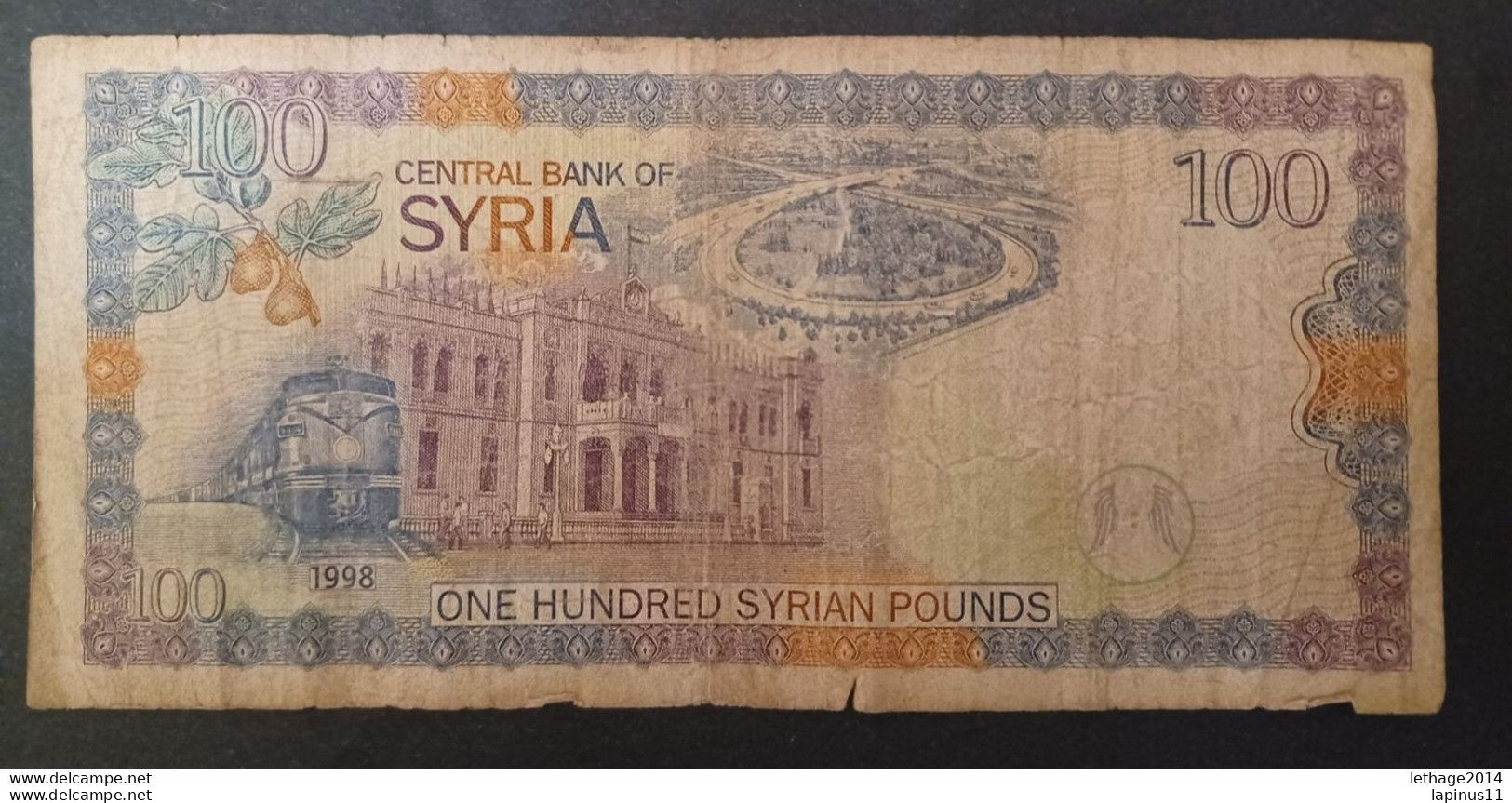 BANKNOTE سوريا SYRIA 100 POUNDS ALEPPO 1998 CIRCULATED - Siria