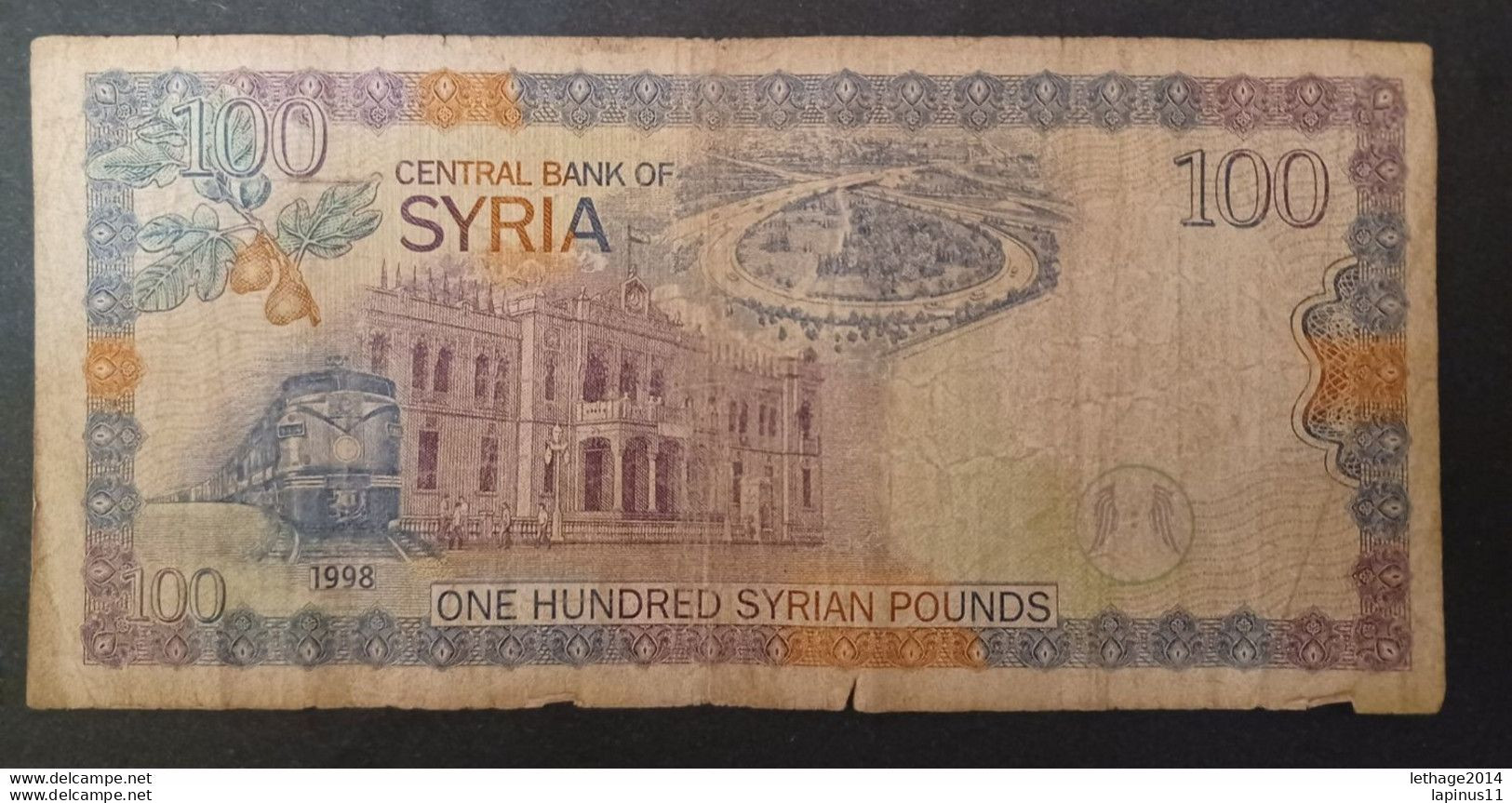 BANKNOTE سوريا SYRIA 100 POUNDS ALEPPO 1998 CIRCULATED - Syrie