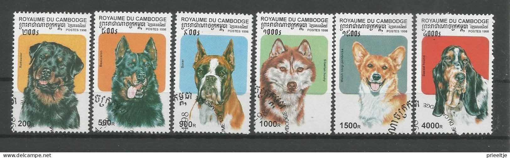 Cambodja 1998 Dogs  Y.T. 1515/1520 (0) - Cambodja