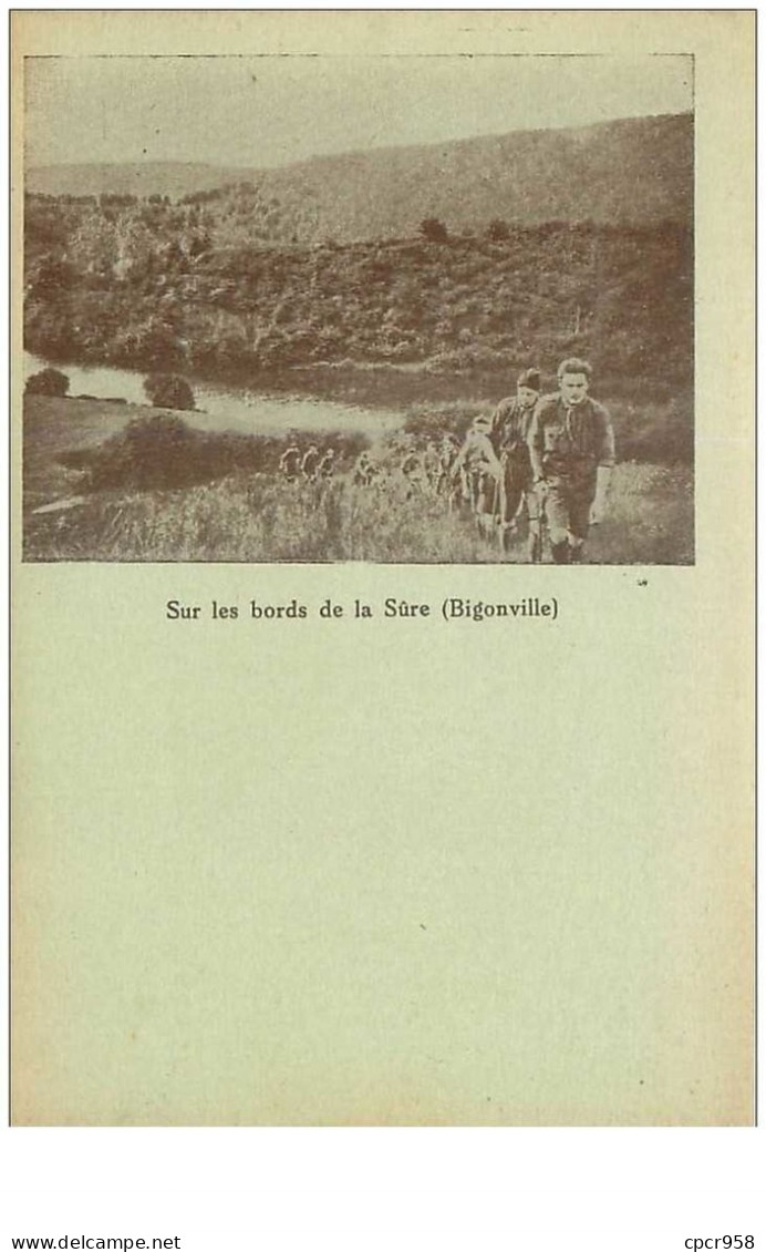 LUXEMBOURG.n°31118.ESCH SUR SURE.SUR LES BORDS DE LA SURE (BIGONVILLE).SCOUT.BOY-SCOUTS LUXEMBOURGEOIS - Esch-sur-Sure