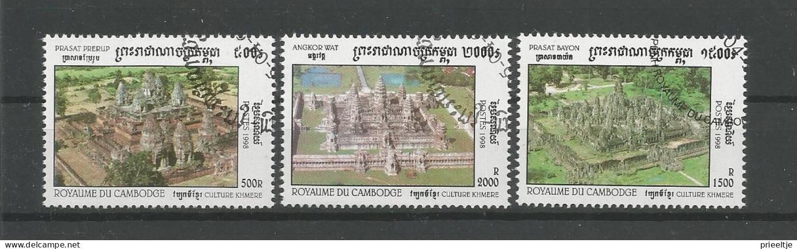 Cambodja 1998 Khmer Culture Temples Y.T. 1521/1523 (0) - Cambodia