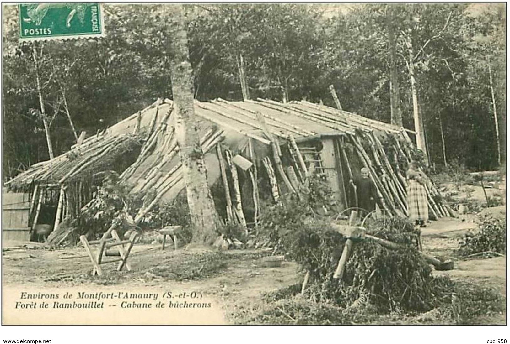 METIERS.n°11.FORET DE RAMBOUILLET.CABANE DE BUCHERON - Sonstige & Ohne Zuordnung